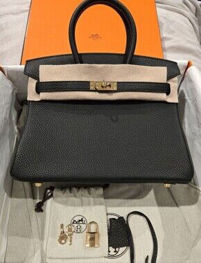 Black Hermes Birkin Togo Bag